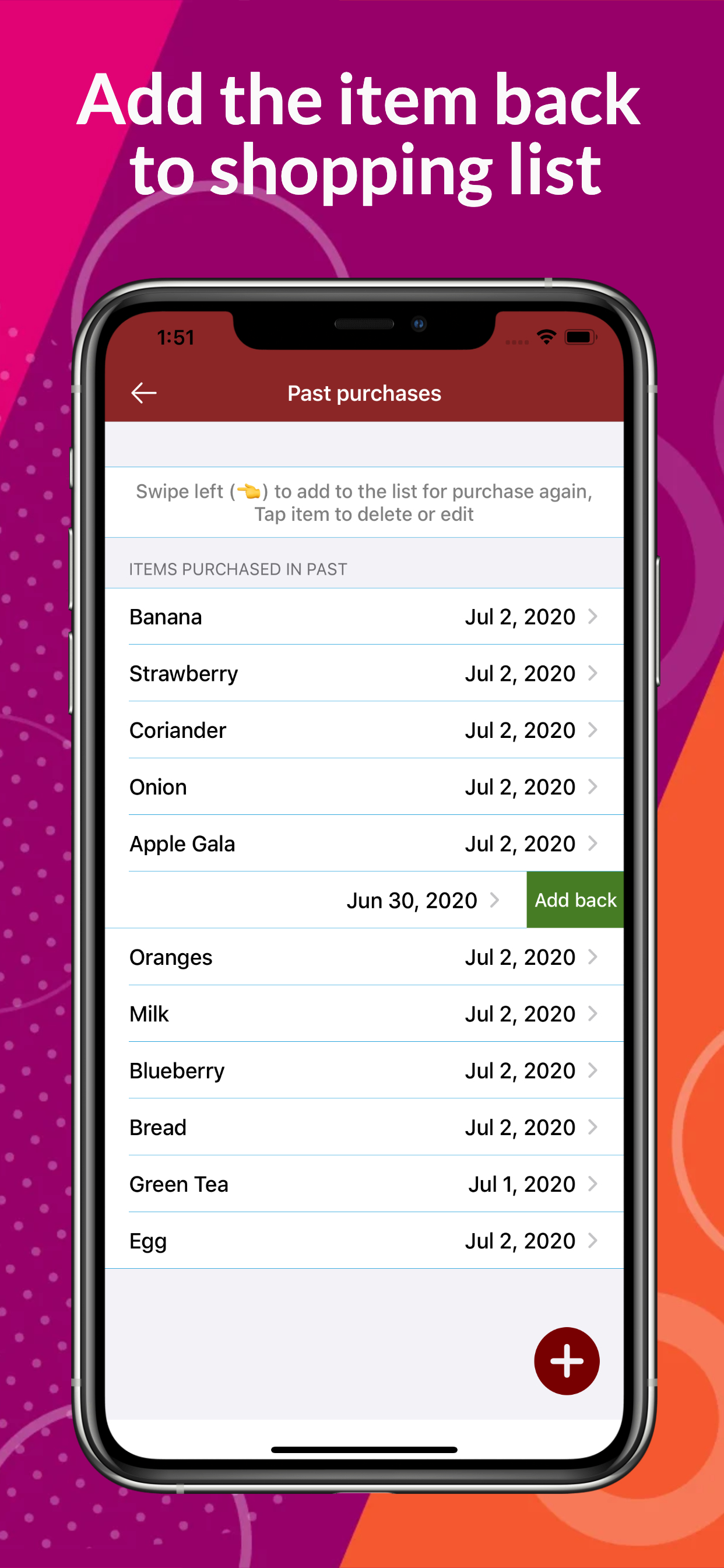 Grocery List - Create & Manage