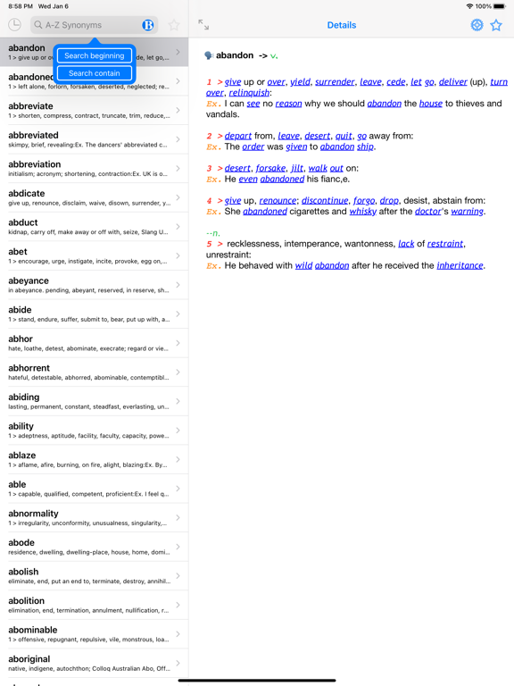 Screenshot #5 pour AZ Synonyms