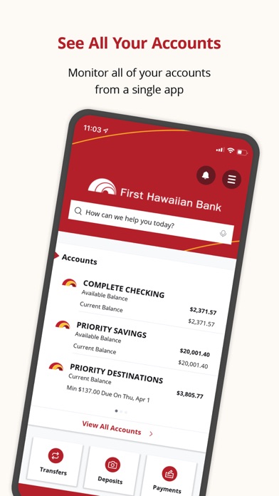 First Hawaiian Bank Mobile Screenshot