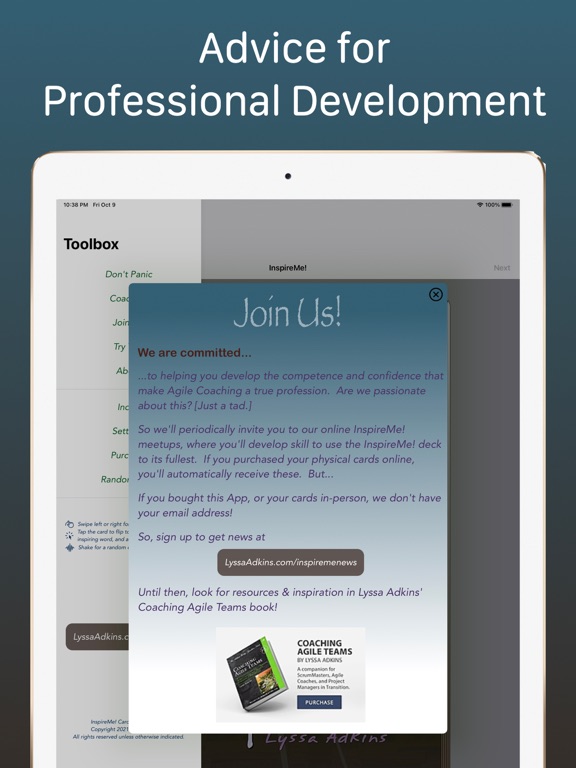 InspireMe! Cards iPad screenshot 8 - Business app