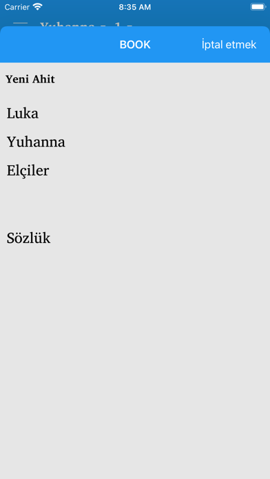 Basic Turkish New Testament Screenshot
