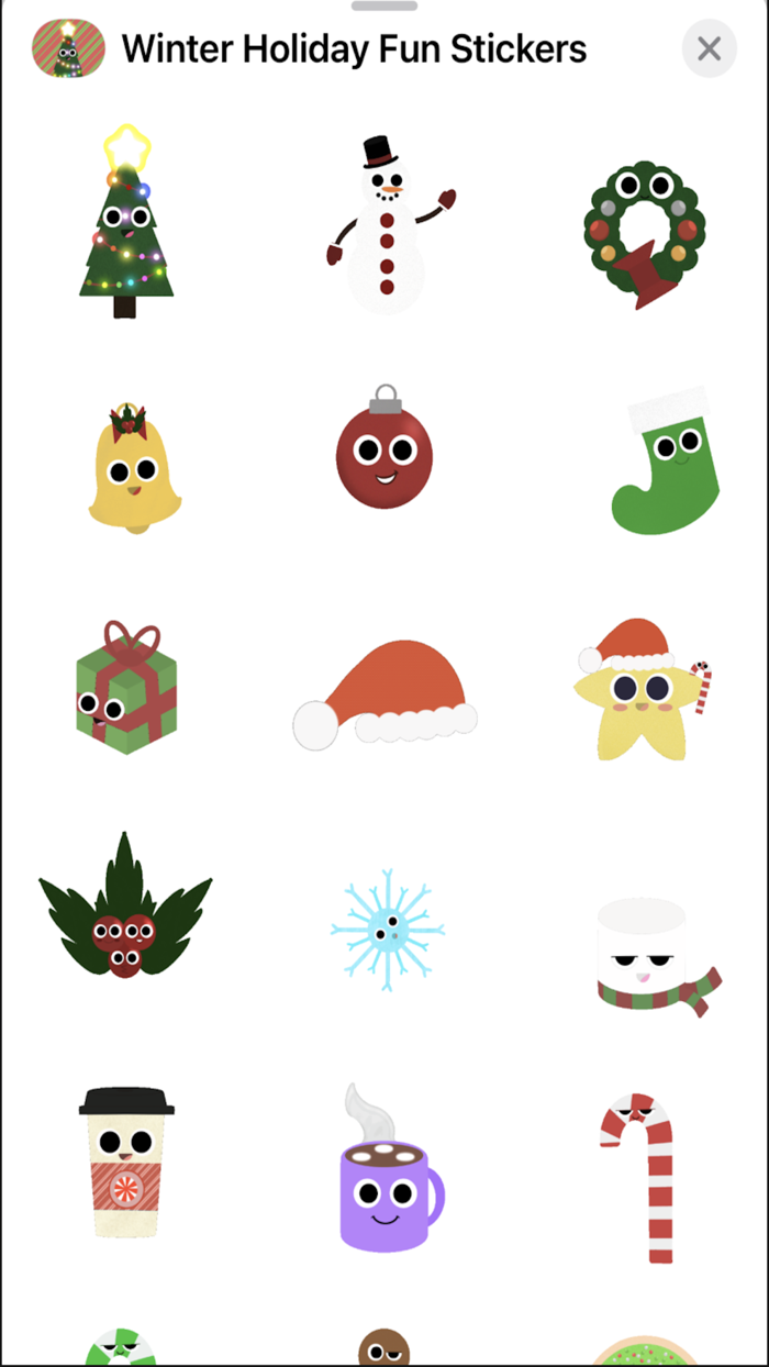 Winter Holiday Fun Stickers