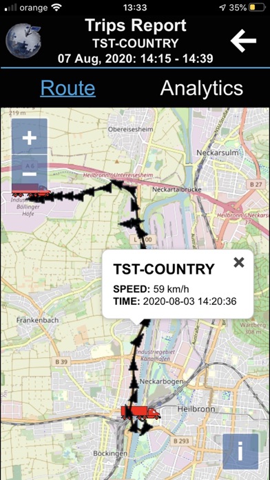 Nexus GPS Tracking Screenshot
