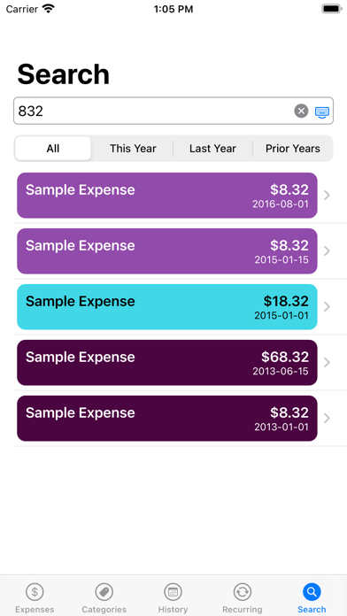 Pocket Expenses Screenshot
