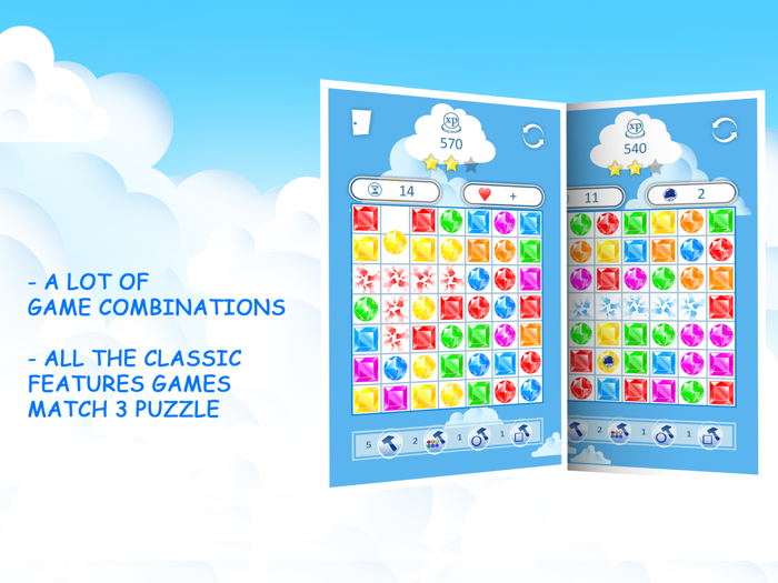 Magic Gems Match 3 Puzzle