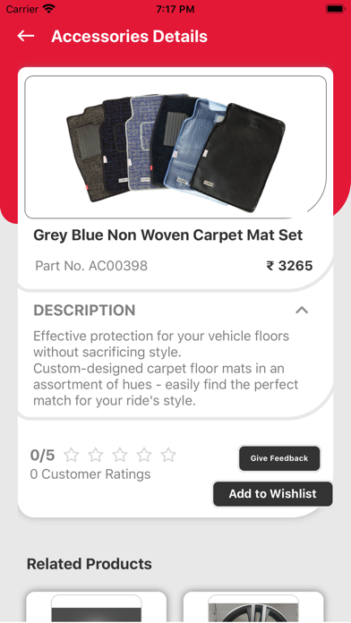 Mahindra Genuine Accessories Screenshot