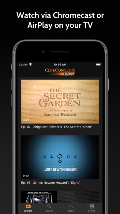 CineConcerts +Plus Screenshot