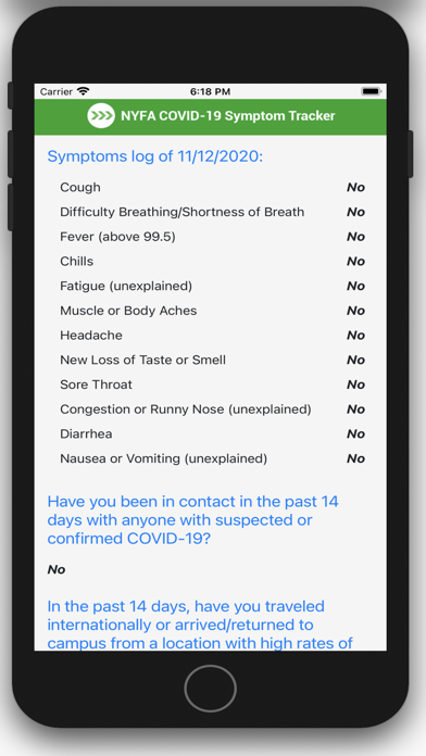 NYFA Tracker Screenshot