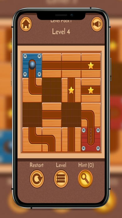 Save The Ball, Wooden Maze Screenshot