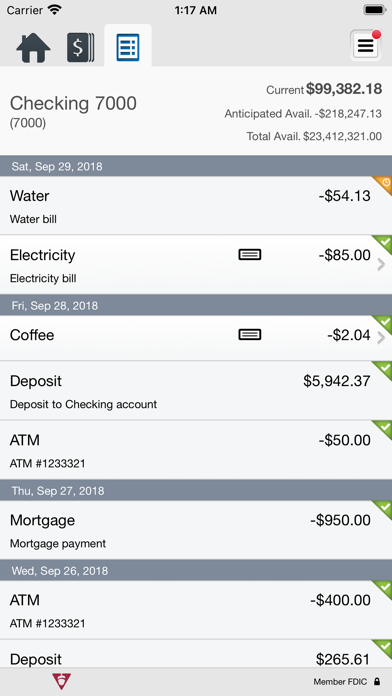 VCNB Business Banking Screenshot