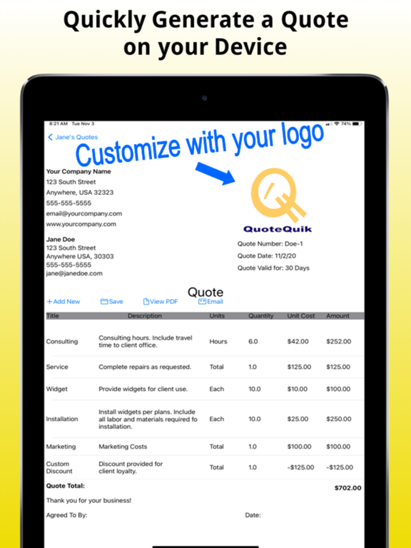 Screenshot #4 pour QuoteQuik