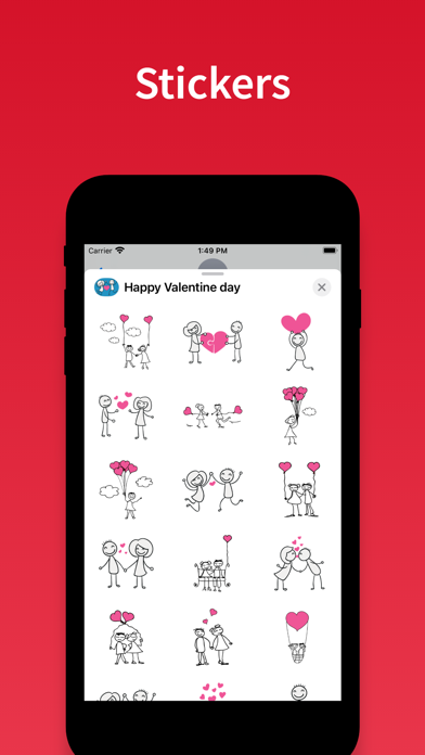 Screenshot #1 pour Stickers Saint Valentin emojis