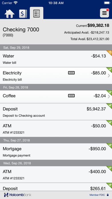 Holcomb Bank  - Business Screenshot
