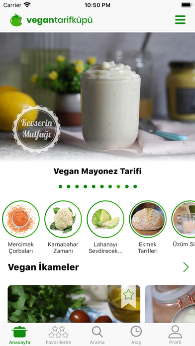 Vegan Tarif Küpü Screenshot