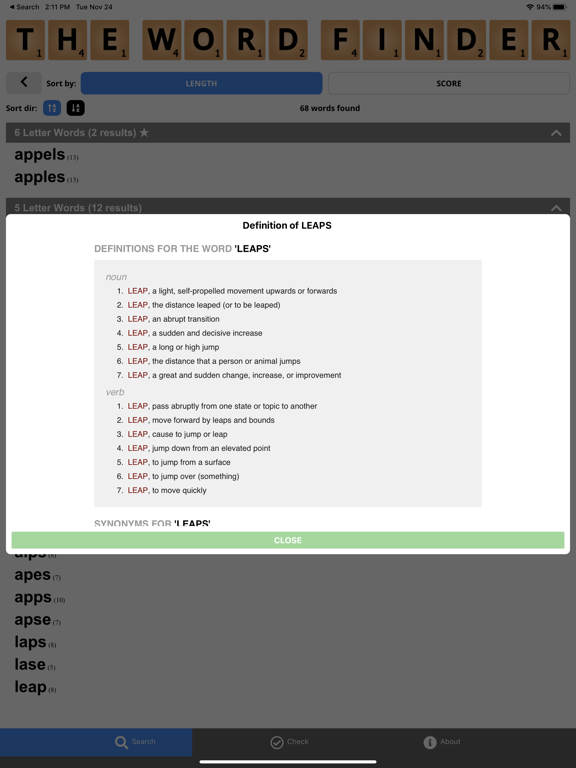 Screenshot #6 pour The Word Finder