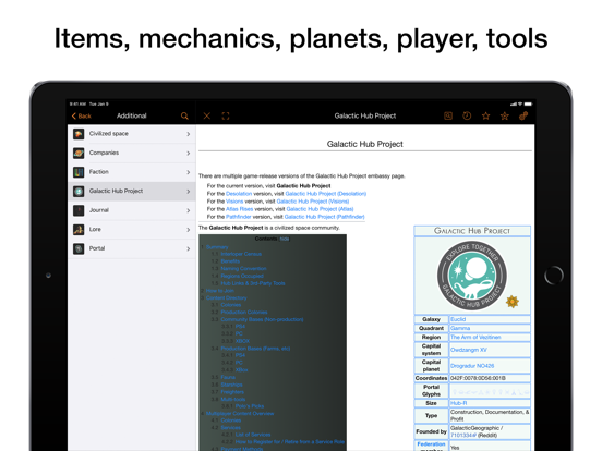 Screenshot #5 pour Pocket Wiki for No Man's Sky