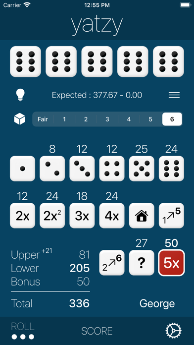 Yatzy Solitaire Screenshot