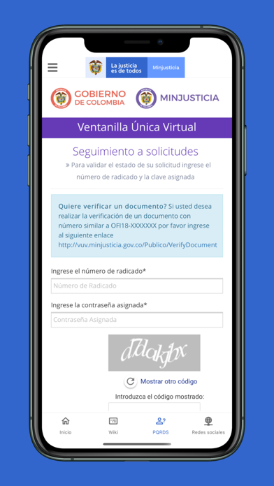 Minjusticia Colombia Screenshot
