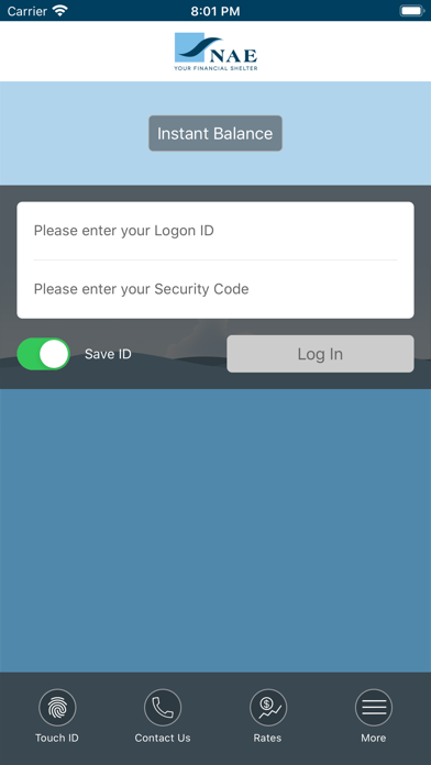NAE Federal Credit Union Screenshot