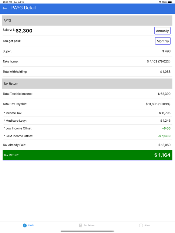 Screenshot #5 pour Tax Calculator 2022 ATO Rate