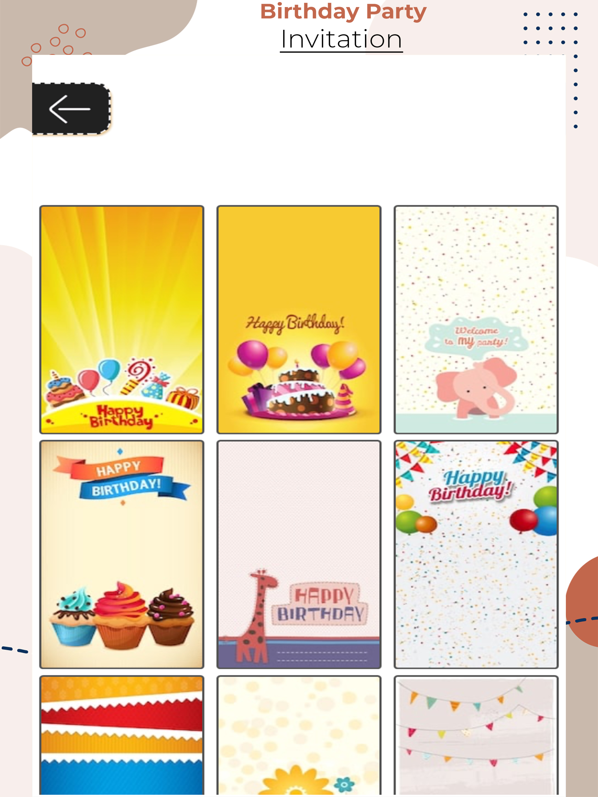 Birthday Party Cards & Frames screenshot 10