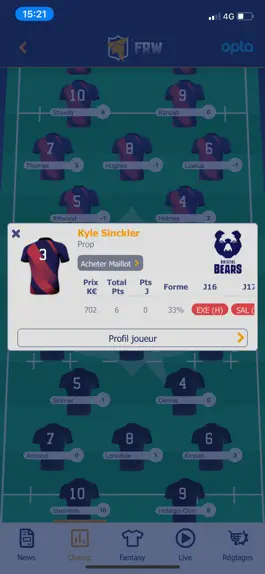 Game screenshot Fantasy Rugby World hack