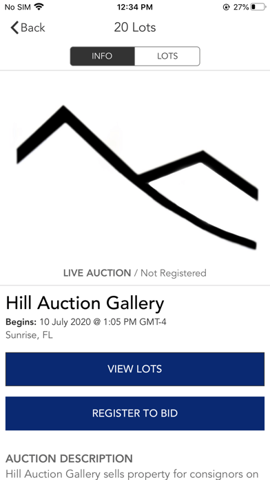 Hill Auction Gallery Screenshot