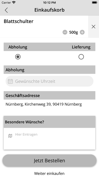 Metzgerei Meyer Bestell App Screenshot