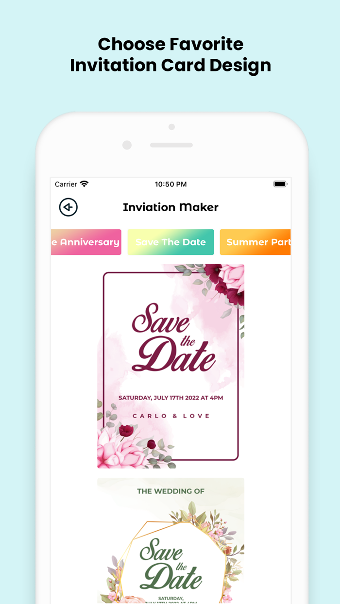 Invitation Card Maker RSVP