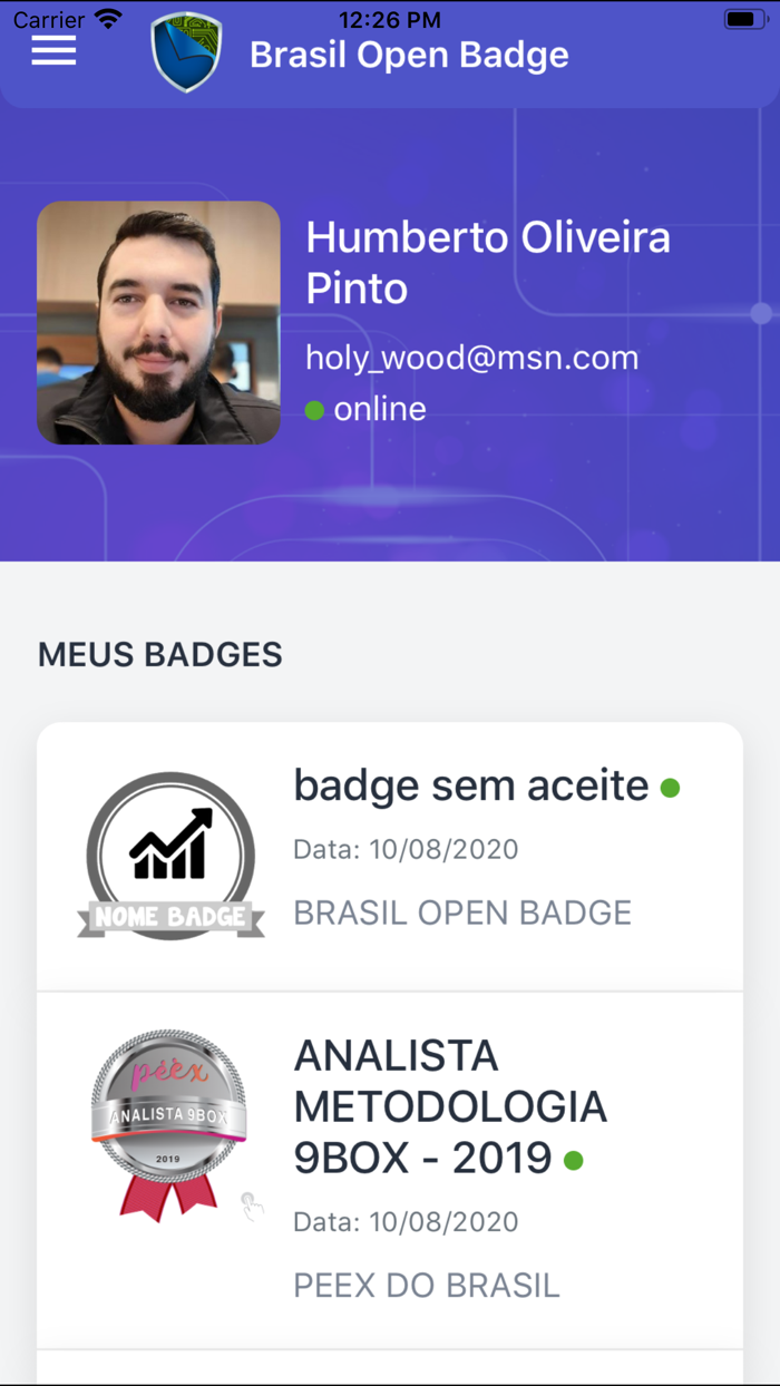 Brasil Open Badge Ganhador
