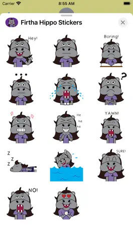 Game screenshot Firtha Hippo Stickers apk