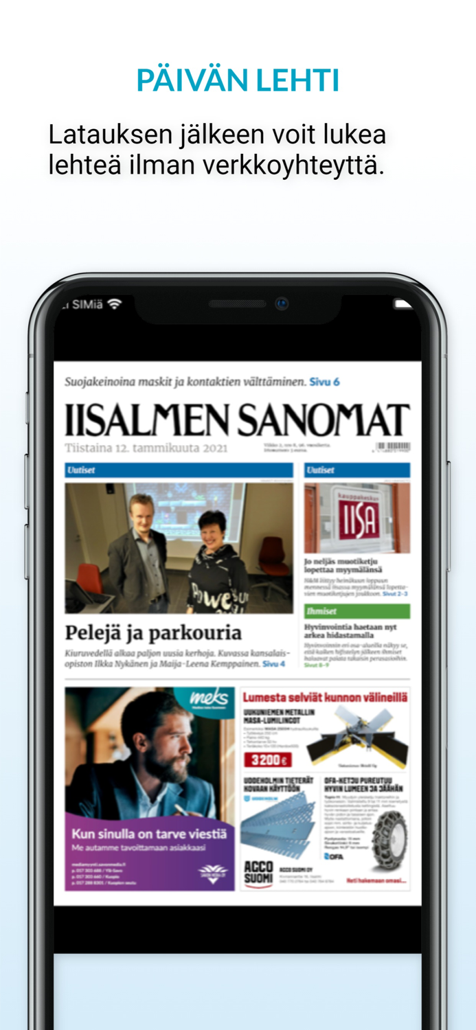 Iisalmen Sanomat päivän lehti