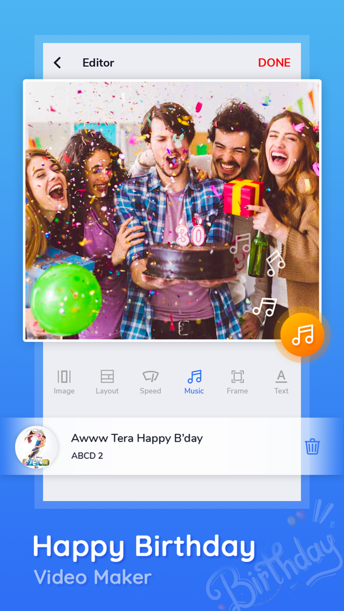 Easy Birthday Video Maker Song