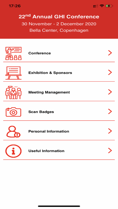GHI Conferences Screenshot