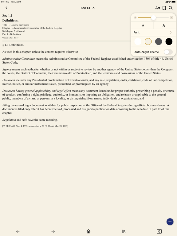 Screenshot #6 pour CFR 1 - General Provisions