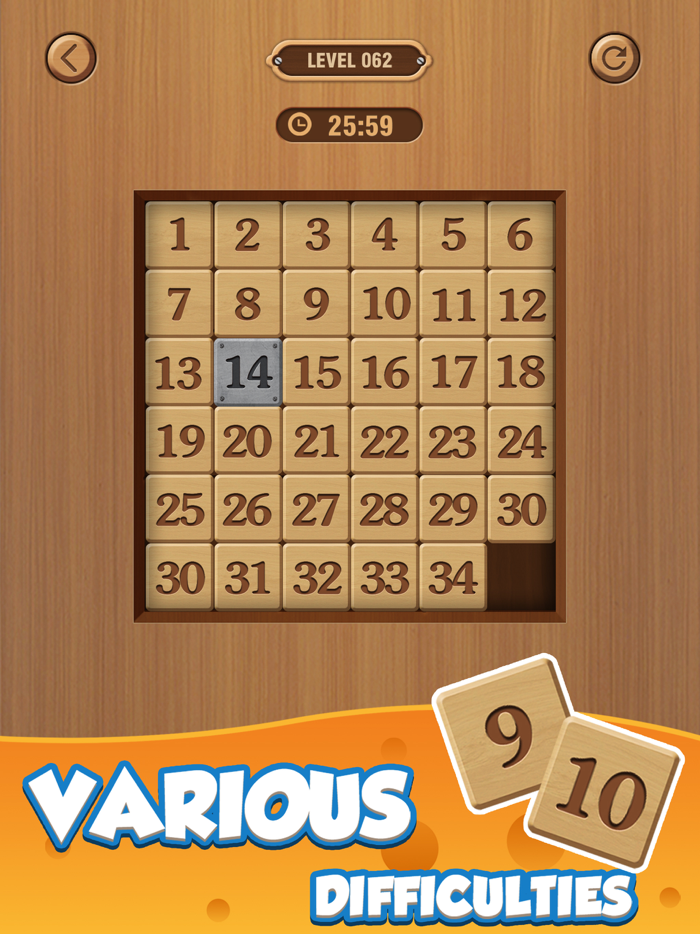 Number Puzzle Wood Block 3D