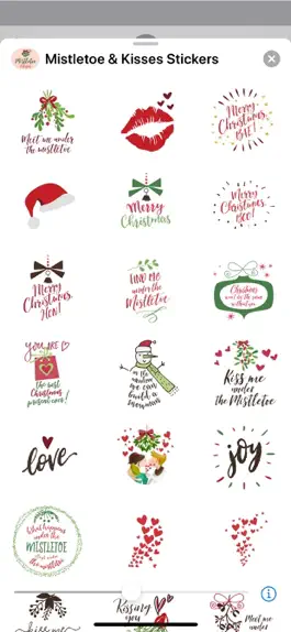 Game screenshot Mistletoe & Kisses Stickers apk