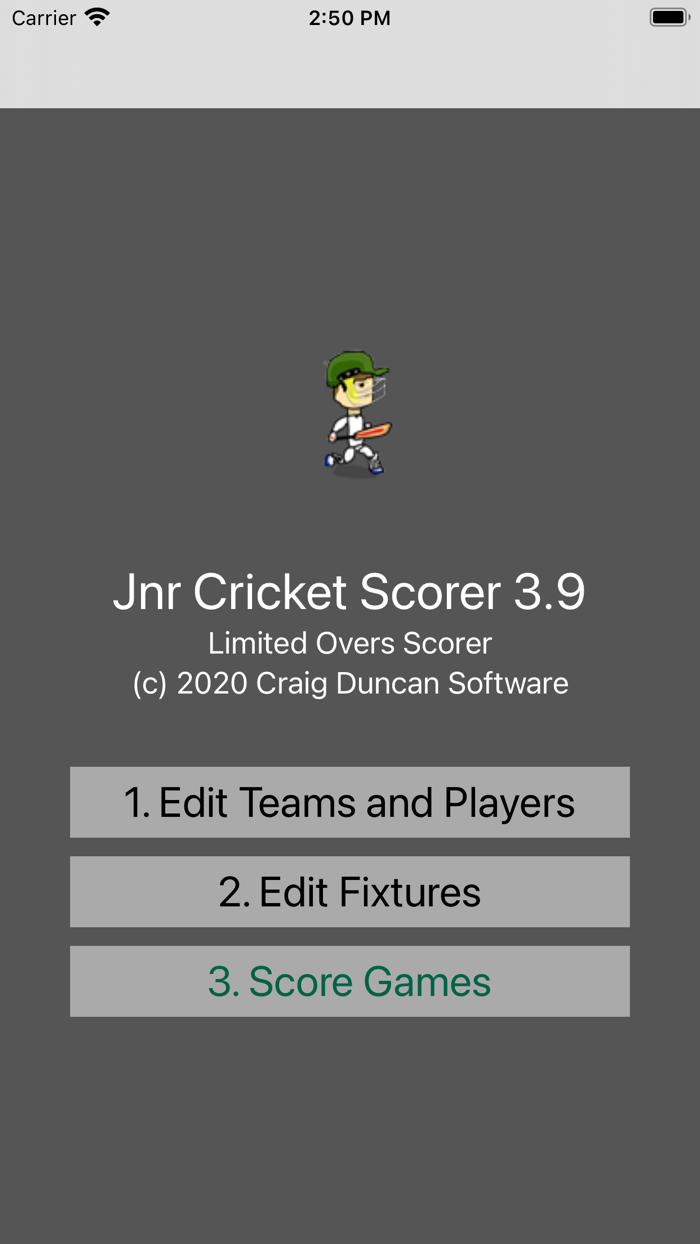 Junior Cricket Scorer