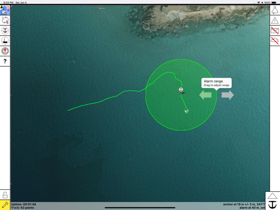 Anchor! drag alarm iPad app afbeelding 2