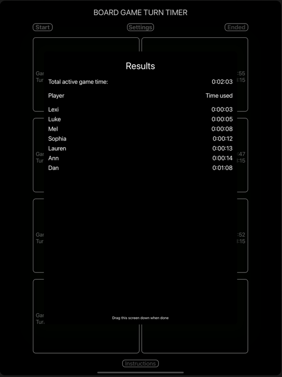 Screenshot #6 pour Board Game Turn Timer