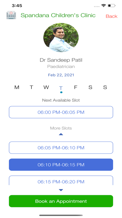 Spandana children’s clinic Screenshot