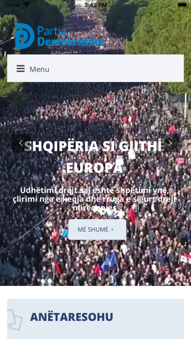 Partia Demokratike Screenshot