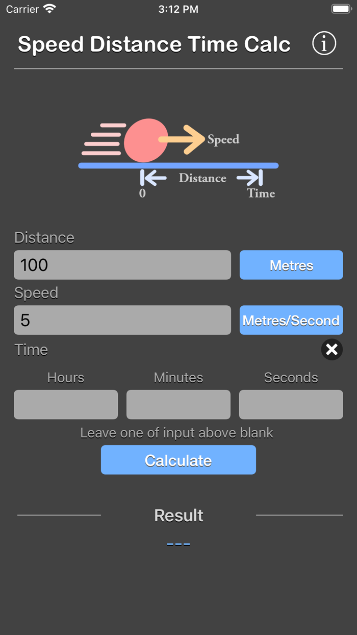 Speed Distance Time Calc