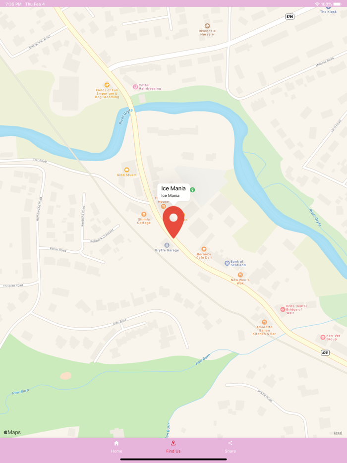 Ice Mania Bridge of Weir