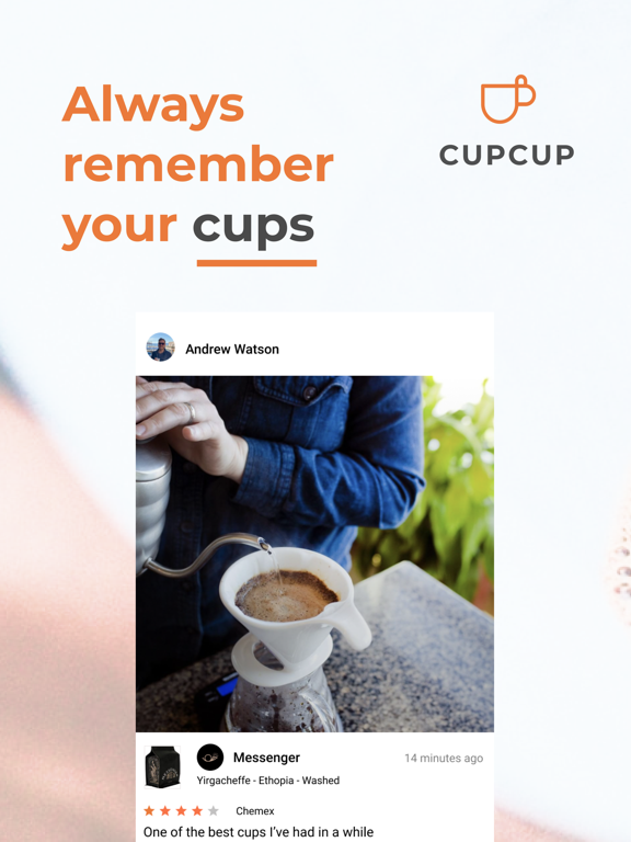 cupcup: The Coffee App iPad screenshot 1 - Lifestyle app