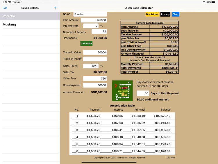 A Car Loan Calculator screenshot-6