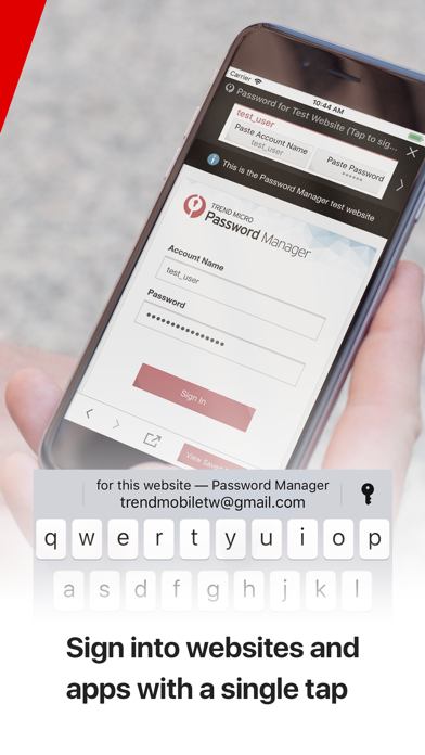 Trend Micro Password Manager Screenshot