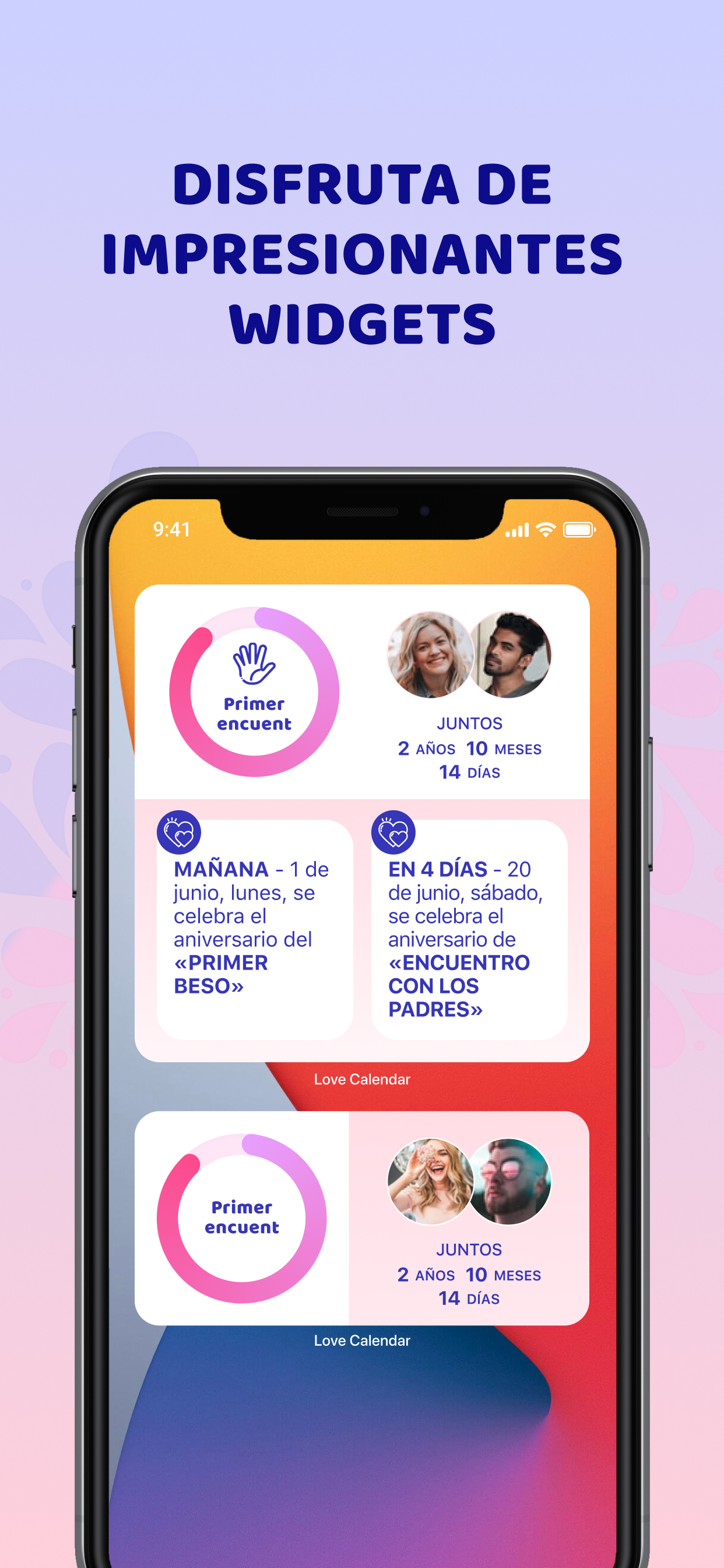 Love Calendar and Widget