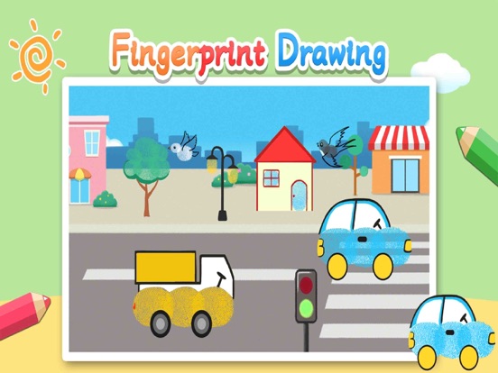 Creative fingerprint drawing iPad screenshot 4 - Education app