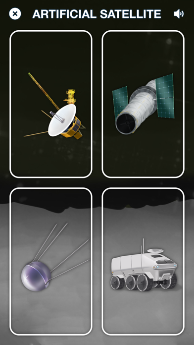 Space. Cards for children. Screenshot